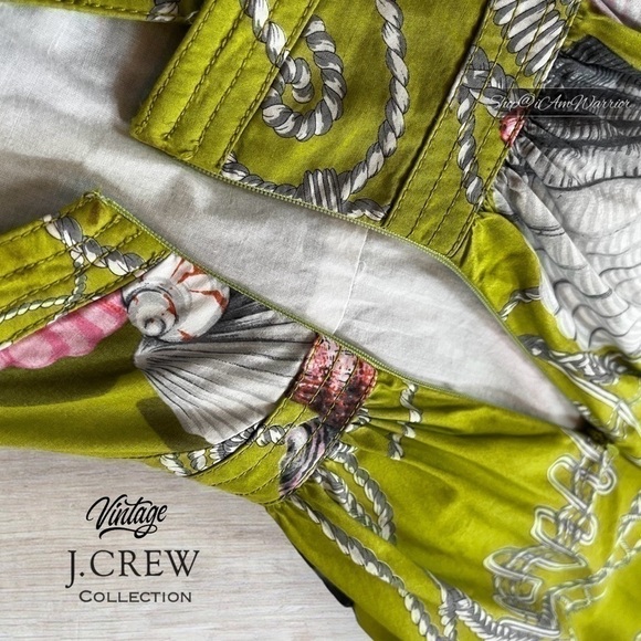 J.Crew pale green nautical shell print ‘Talitha’ style dress *shop@iamwarrior - Picture 14 of 17